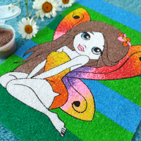 Трафарет для раскраски песком Фея M14 - изображение 3 - интернет-магазин tricolor.com.ua